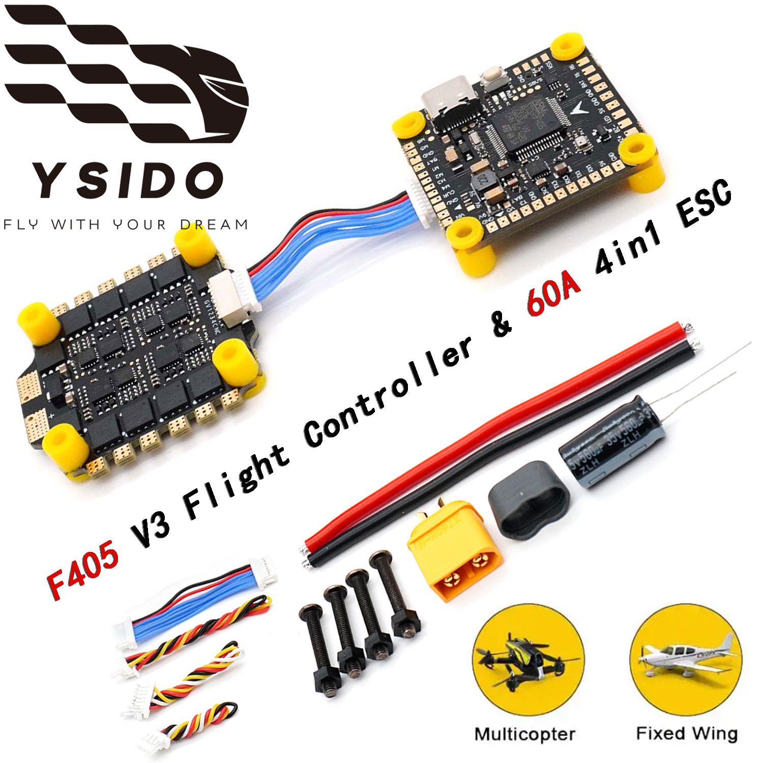 Полетный контроллер YSIDO F4 F – обзор и цена Mateksys Flight Controller F405 Wte